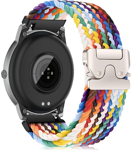 RanBluu Nylon Armband 20 Mm – Elastisch, Mit Magnetverschluss – Für Smartwatches Von Samsung, Garmin, Huawei