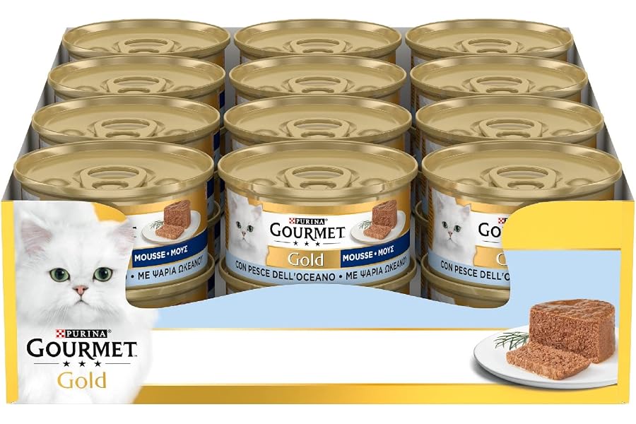 GOURMET Gold Cibo Umido per Gatti Adulti Mousse, 24 Lattine da 85 g