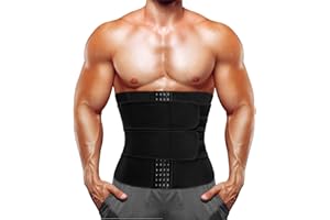 Bafully Faja Reductoras Hombre adelgazantes Cinturón Lumbar Abdominal Neopreno Cintura Entrenador Sauna para Fitness Deporte