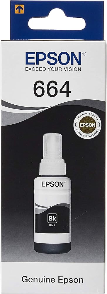 Epson C13T66414A Kartuş 70 ml L550/L200/L220/L355/L365, Siyah