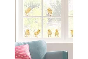Stickerscape Easter Window Stickers (Little Chicks) | Easter Window Decal, Spring Window Decor, Spring Window Stickers | Easy to Apply, Cleanly Removable and Repositionable