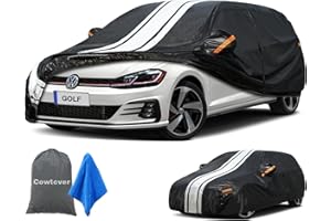 COWTCVER Autoabdeckung Wasserdicht Atmungsaktiv Passend für 2003-2025 VW Golf, Vollgarage Autoplane für Sonne Regen Staub Schutz, Auto Abdeckplane Abdeckung.