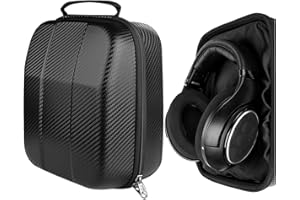 Geekria Etui ochronne na słuchawki nauszne o dużych rozmiarach, zastępcza ochronna twarda torba podróżna z miejscem na kabel, kompatybilna z Sennheiser HD 599, HD 660S 2, AKG K167 (czarne)