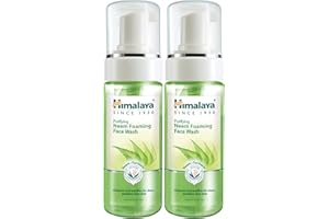 Himalaya Herbals Neem Face Wash Foam with Turmeric Extract. Soap free, SLS, Paraben Free Hypoallergenic Herbal Based Face Wash Foam. DERMATOLOGICALLY TESTED 150 ml (2 PACK)