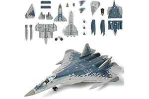 SEBUNAS 1/72 Scala SU-57S Aereo Militare Giocattolo Modello di Costruzione Rapida Kit di Plastica da Combattimento Multiuso Stealth Russo di Quinta Generazione (31 Pezzi)
