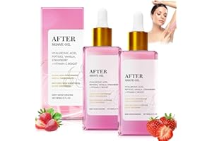 XINRONGDA 2 PCS Truly Beauty Aceite, After Shave Oil, Aceite para después del Afeitado de Fresa y Vainilla, Previene los Pelos Encarnados y la Sequedad (90 ML）