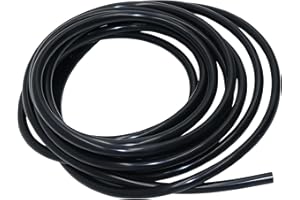 iMeistek Flexible Silicone Tube, 8mm ID X 10mm OD 4M Silicone Tubing Water Air Hose Pipe for Pump Transfer Black