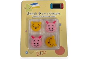 PRYSM GAMING Winnie & Piglet Pack of 4 Rubber Thumb Grips Caps Covers Compatible With Original Switch Joy-Con OLED Switch Joycon & Switch Lite