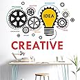 StickMe 'Creative Idea Innovation Teamwork Office Work Place Inspirational Motivational Wall Sticker' -SM1056 (Multi Colour, Vinyl - 100cm X 70 cm)