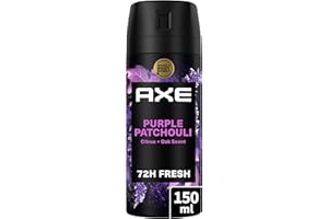 AXE - Déodorant Homme Spray - Purple Patchouli - Collection Prestige - Spray Anti-transpirant - Fraîcheur 72h non-stop - parfum pêche patchouli et ambre - 150ml