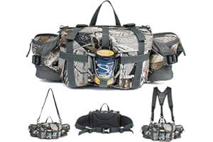 BRINNY Tactical Multifuncional Bolso de Cintura riñonera de Cintura Militar con 2 Soporte para Botellas Outdoor Sport Trekking Senderismo Running Ciclismo Senderismo Camping Escalada Esquí de Caza Pesca