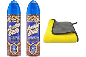 QUINN WHOLESALE Premium Leather Care Bundle: 2 x Leather Polish (225ml) & 1 x Extra Soft Microfiber Cloth - Leather Cleaner for Sofas, Car Leather Cleaner and Conditioner, Leather Sofa Cleaner, Leather Car Seat Clean