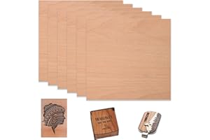 VICTOOL 6 piezas de madera de haya roja de 30 cm x 30 cm, madera sin tratar Bubinga para grabado láser, corte CNC, manualidades y pintura