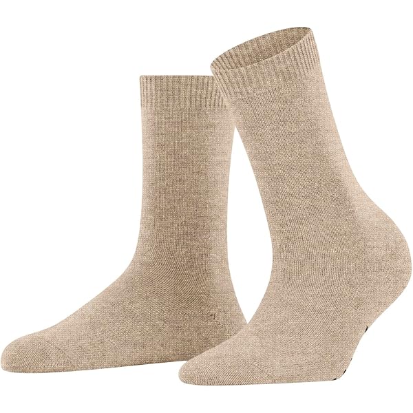 FALKE Dames Sokken Cosy Plush W Sso wol alpaca gedessineerd 1 paar, Bruin Nut Melange 4770, 39-42