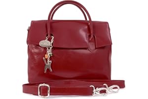 Catwalk Collection Handbags - Vera Pelle - Borsa a Tracolla da Lavoro/Borse a Mano/Spalla/Messenger/Borsa Business/Tracolla Regolabile e Rimovibile - Per iPad/Tablet - Ella