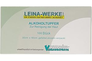 LEINA-WERKE Linamerke 44055 Lot de 100 tampons alcoolisés