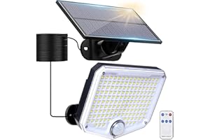 JumJam Solar Flood Lights Outdoor, 153 LEDs Solar Spot Lights Outdoor Motion Sensor, 3 Modes Garden Light Solar Powered Waterproof, PIR Solar Lights for Yard Garage Shed Garden Outside