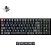 Keychron K4 QMK 96% ISO-ES Wireless Wired Mechanical Keyboard, Super Brown Switches, Cherry Style Sublimated PBT Keycaps, RGB