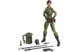 G.I. Joe Hasbro Classified Series Lady Jaye Figurka 25 Wysokiej jakości zabawka z kilkoma akcesoriami, skala 15,2 cm, z niestandardowym opakowaniem Art CS FIGURE ROCKET Żurawina