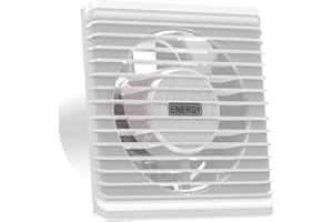 AIRROXY MKK - 5196 - Badventilator Ø 100 mm in weiß mit Feuchtigkeitssensor Hygrostat sowie Timer Nachlauf Lüfter Ventilator Front Wandlüfter Wandventilator Badlüfter Ventilator Einbaulüfter Bad Küche leise 10 cm