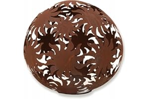 KPGA KAPAGA HOME & GARDEN Kapaga - Boules de Jardin rouillées - Boules pour l'extérieur - Décoration Vintage - Rouille - Trèfle 40 cm