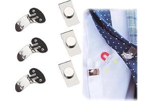Nihexo Abrazadera magnética invisible, clip de corbata magnético, clips magnéticos invisibles para hombres, pin de solapa magnético de acero inoxidable