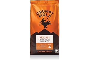 Grumpy Mule Kick-Ass House Blend Whole Coffee Beans with notes of Caramel and Milk Chocolate 200g