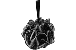 Tainrunse Spugna per doccia Spugna colorata in spugna di luffa Doccia Rondella per il corpo in rete Amichevole per la pelle per la casa Nero