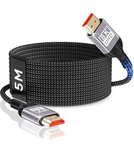 Thsucords 8K HDMI 2.1 Kabel – 1 Meter, Gevlochten, Ondersteunt 8K@60Hz En 4K@120Hz