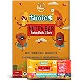 Timios Nutty Bar, 100% Natural Energy Bar, No Added Sugar, No Junk, Made With Dates, Oats & Nuts, Pack of 20, 30g Bars