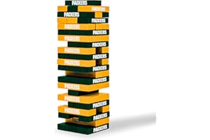 Wild Sports NFL Pro Football Tabletop Stackers Block Game for NFL Football Fan, Dorm Game, Rec Room, Tailgate