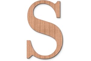 K&L Wall Art Décoration murale en bois Inscription S – 15 cm Lettres en bois pour chambre d'enfant