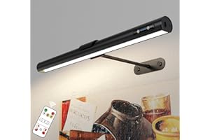 GOVSSING Picture Lights for Wall, 4000mAh Battery Operated Wall Lights with Remote, 3 Color Temps & Brightness Adjustable, 15.7” Rechargeable Wall Light, Memory & Timer Functions Dart Board Lighting