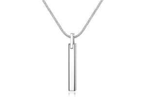 COAI Collier Long Acier Inoxydable Pendentif Barre Homme