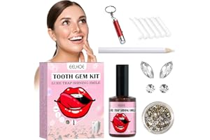 LYJOW Teeth Gems Kit Tooth Gems Kit Brillantini Denti Kit con Colla Kit di Gemme per Denti, Kit Gemma Dentale Fai Date con Lampada e Colla Kit per La Decorazione di Strass per Denti per Ragazze