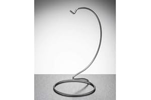 Sienna Glass Silver Metal Ornament Stand – Medium – 25cm Elegant Display Holder for 8cm & 10cm Hanging Glass Balls and Hearts – Ideal for Home Décor and Gifting