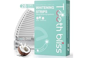 Blanqueador Dental Tiras Blanqueadoras Dientes: TeethBliss 14 Días Blanqueamiento Dental en Casa, Dientes Blancos para Quienes Beben Café y Fuman, Blanqueador para Cuidado Esmalte, Coco