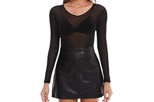 Kiiwah Camiseta Transparente Mujer Sexy Camisa Rejilla Manga Larga Blusa Transparente Negra Top Rejilla Casual Mesh Sheer Shirt Clubwear Camisas tee Pullover