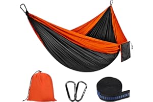 AZYVUM Hängematte Outdoor Camping Hängematten 300kg Tragkraft (300 x 200 cm) Einzel oder Doppel Ultraleicht Tragbar Reise Hängematte Garten Strand Doppelhängematte Fallschirm Nylon Atmungsaktiv Hammock