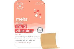 Wellbeing Nutrition Melts Plant Based Multivitamin for Men & Women with 100% RDA of Zinc, B-Complex, Vitamin C, D3 + K2(MK7), Ashwagandha & Ginseng for Immunity & Energy, 30 Oral Strips