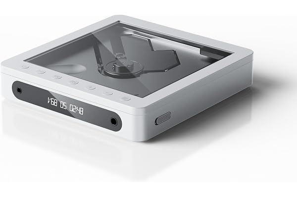 FiiO DM13 Lecteur CD stéréo Portable Multifonction avec Batterie Longue durée, Prend en Charge la déchirure USB, Sorties optiques/coaxiales/3,5 mm/4,4 mm (Bluetooth Transparent)