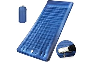 SKEUFY Sleeping Mat, Ultralight Camping Mattress 12CM Thick Self Inflating Camping Mat Built-in Foot Pump, Inflatable Single Sleeping Pad, Double Joinable Camping Sleeping Bed for Camping, Hiking, Traveling