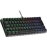 Cooler Master Tastiera Gaming Cablata - Layout IT Compatto 60%, Switch Meccanici Basso Profilo, Retroilluminazione RGB a Tast