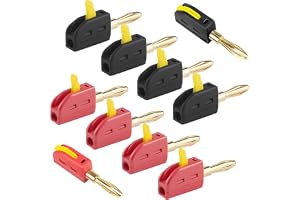 10 stycken banankontakter högtalare, 32 A banankontakt omvandlare, 4 mm banankontakt, för mottagare kabelboxning slutsteg