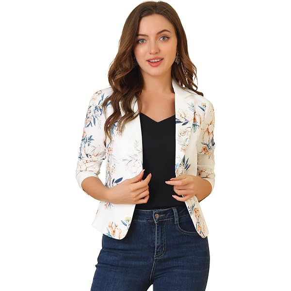 Allegra K Cardigan Décontracté Col Châle Ouvert - Blazer Manches Courtes Pour Bureau Et Quotidien