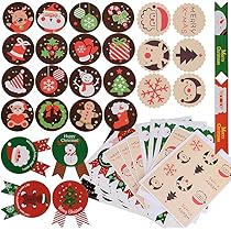 Idee Regalo Natale Per Clienti Estetica.288pz 24 Fogli Etichette Decorative Adesivi Natalizi Stickers Decorazione Per Natale Chiudi Buste Regalo Sacchetto Bomboniere Amazon It Casa E Cucina