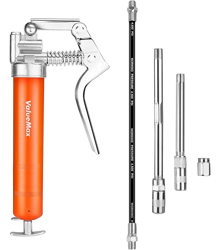 Pistola Ingrassatore Manuale 8000 PSI | Con Tubi E Boccagli | Per Auto E Meccanica | Colore Rosso - Foto 9