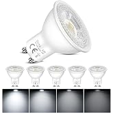 GU10 Spot Dimmable LED Bulbs, Cool White 6500K, 5W Equivalent to 50W Halogen, 500 Lumens, 120&deg; Beam Angle, Energy Saving, Spo