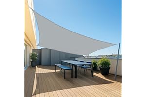 AMAZON BRAND - UMI UMI Toldo Vela de Sombra Impermeable 3x3m Cuadrado, Protección UV 95% para Terraza, Jardín, Patio, Exteriores - Color Gris