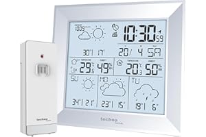 TECHNO LINE Bezpośrednia pogoda WD2000 Internetowa stacja pogodowa z darmową bezpośrednią aplikacją pogodową, stacją pogodową WiFi, prognozą na 4 dni neutral